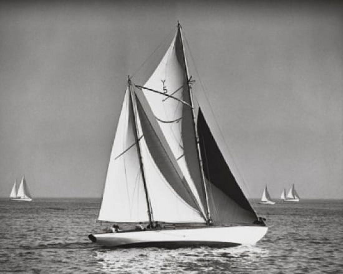 Sailboats in the sea Canvas Art - (24 x 36)