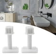 Sailesiti 2Pack Toilet Seat Repair Kit with White Hinges, Bolts