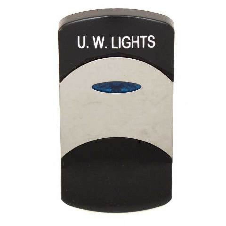 Sailfish Boat Rocker Switch Plate 615881 U.W. Lights Black Silver