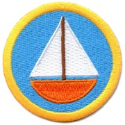 Sailing A Boat Scout Merit Badge Embroidered Iron on Patch