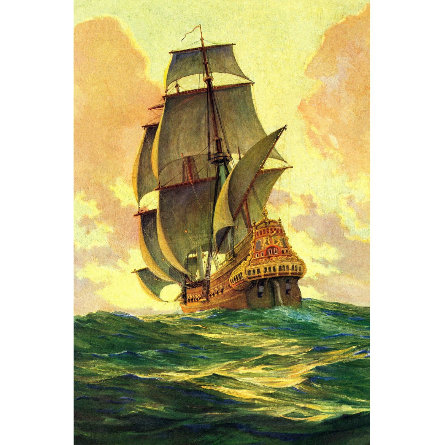 "Sailing Away" Painting Print on Wrapped Canvas