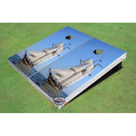 Sailing Boat #2 Theme Cornhole Boards