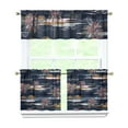 thumbnail image 1 of Sailing Boat on Water Kitchen Curtain Set, 3PCS 27.5x24 Inch Polyester Valance and Tiers for Island Shoreline Theme Kitchen Decor, 1 of 6