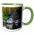 thumbnail image 1 of 3drose, Sailing by the Brewerton Area Along the Erie Canal., 15oz Two-tone Green Mug, 1 of 6