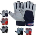thumbnail image 1 of Sailing Gloves Deckhand Glove Yachting Canoe Kayak Dinghy Rope WaterSki Cut Finger Blue / Gray S, 1 of 5