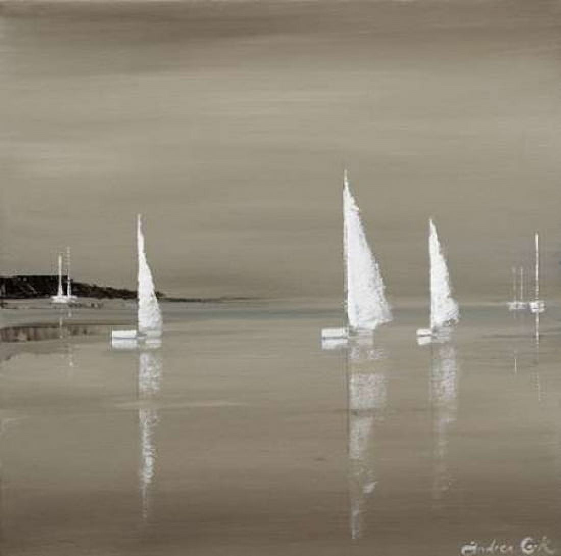 Sailing Grey II Canvas Art - Andrea Cook (24 x 24)