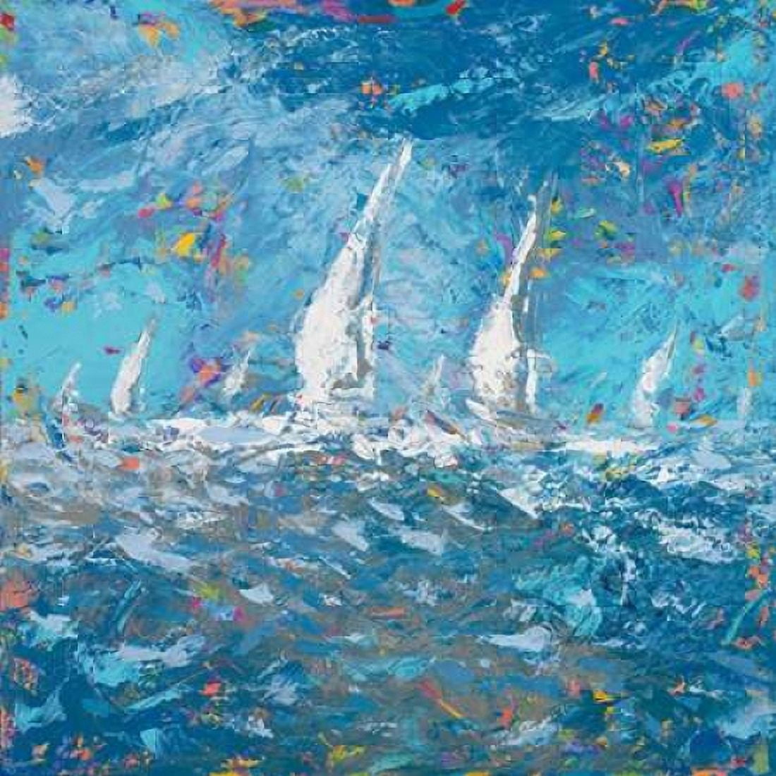 Sailing I Canvas Art - Kingsley (24 x 24)