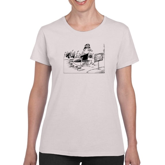 Sailing Into Uncertainty T-Shirt Women -Wilfred Hildonen Designs, Female 3X-Large