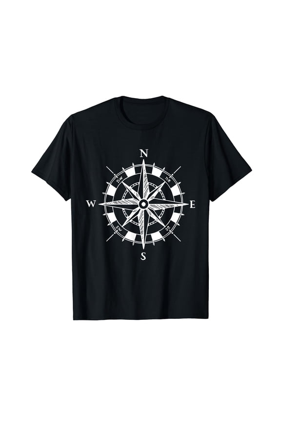 Sailing Nautical Compass Sailor Sailboat Maritime Sea Gift T-Shirt