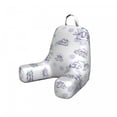 thumbnail image 1 of Sailing Reading Pillow Cover, Rhythmic Sailboat Vessels Watercolor Drops Waves Sketch, Unstuffed Printed Bed Rest Case from Soft Fabric, Small, Purple Green, by Ambesonne, 1 of 4
