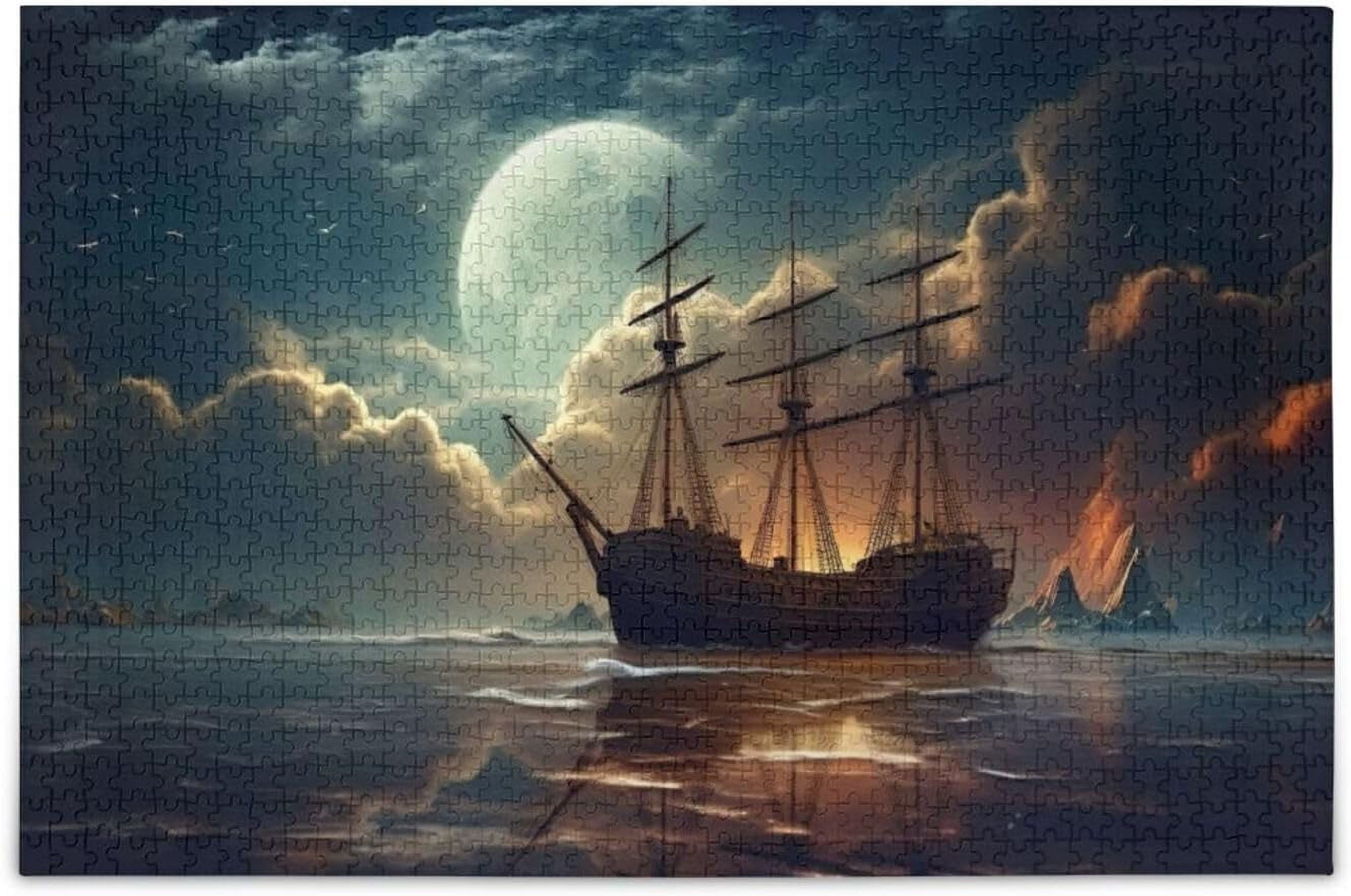 Sailing Ship Jigsaw Puzzles for Adults 1000 Pieces, DieCut Puzzle