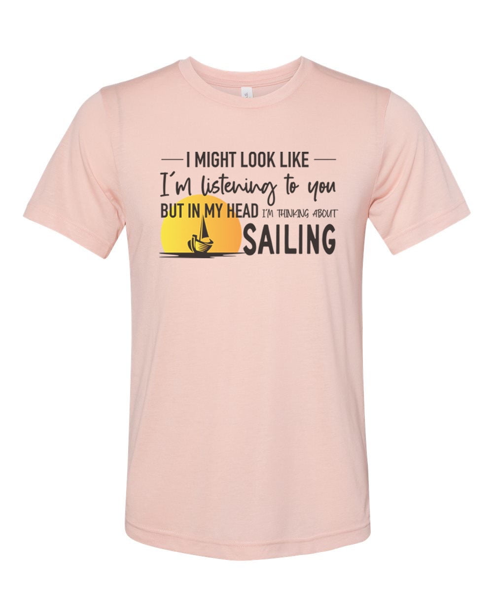 Sailing Shirt, Thinking About Sailing, Gift For Sailor, Sailor Shirt,  Unisex Fit, Boat Shirt, Sailboat Gift, Sailing Decor, Sublimated Tee,  Lilac, XL