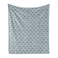thumbnail image 1 of Sailing Soft Flannel Fleece Throw Blanket, Hand Drawn Repetitive Pattern of Clipper Ship Sailboat, Cozy Plush for Indoor and Outdoor Use, 70" x 90", Blue Grey Pale Khaki, by Ambesonne, 1 of 5