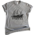 thumbnail image 1 of Sailing Vitamin Sea T-shirt, Unisex Women's Men's Shirt, Summer Shirt, Sailboat Shirt, Sailing Shirt, Dark Heather Gray, Small, 1 of 6