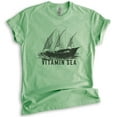 thumbnail image 1 of Sailing Vitamin Sea T-shirt, Unisex Women's Men's Shirt, Summer Shirt, Sailboat Shirt, Sailing Shirt, Heather Apple Green, X-Small, 1 of 6