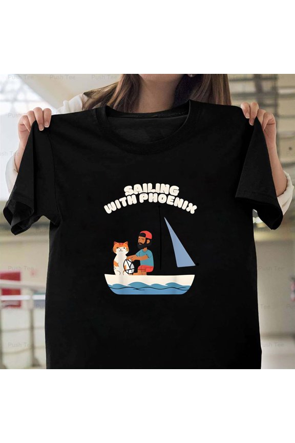 Sailing With Phoenix Boat Graphic Ocean Adventure V60378 New Unisex T-Shirt , up to 5XL