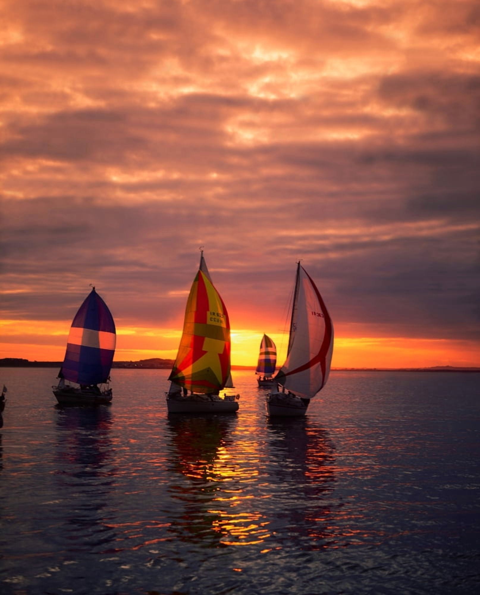 Sailing Yachts Canvas Art - The Irish Image Collection Design Pics (26 x 34)
