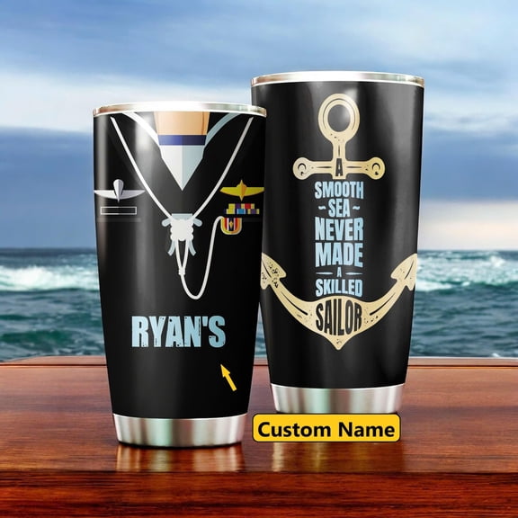 Sailor 20 oz Tumbler: Nautical Anchor Stainless Steel Travel Cup