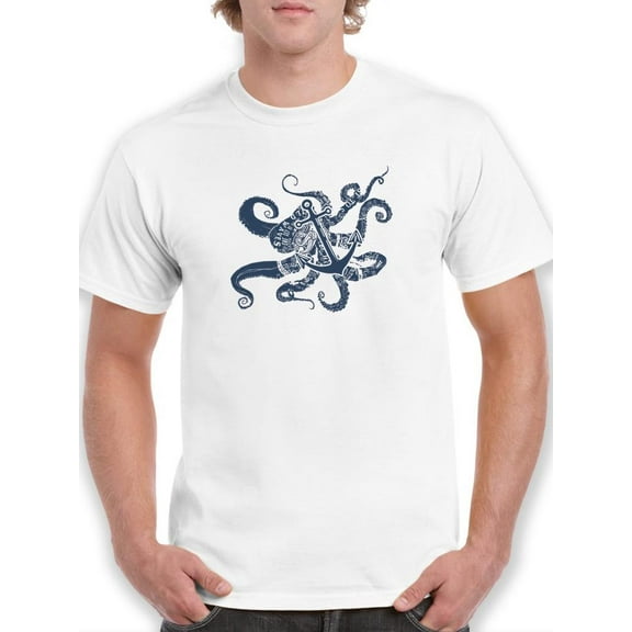 Sailor Anchor And Octopus T-Shirt Men -Image by Shutterstock, Male x-Large