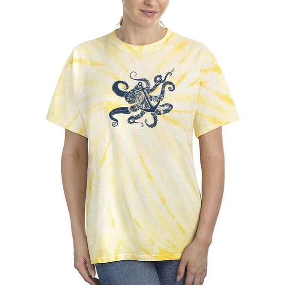Sailor Anchor And Octopus Tie Dye Cyclone Women -Image by Shutterstock, Female XX-Large