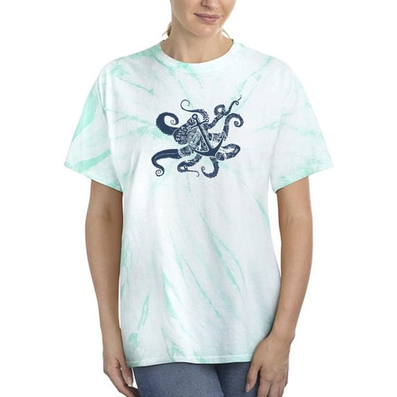 Sailor Anchor And Octopus Tie Dye Cyclone Women -Image by Shutterstock, Female x-Large