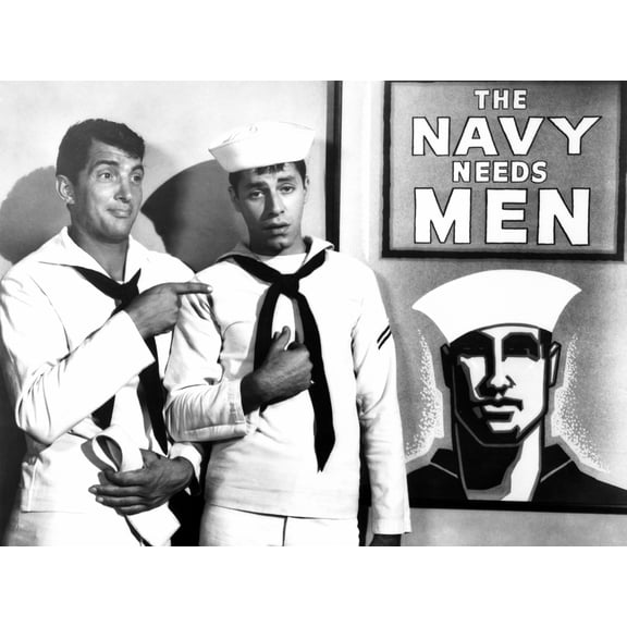 Sailor Beware From Left Dean Martin Jerry Lewis 1952 Movie Poster Masterprint (14 x 11)