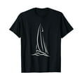thumbnail image 1 of Sailor Boating Anchor - Simple Line Drawing Sailboat Sailing T-Shirt, 1 of 5