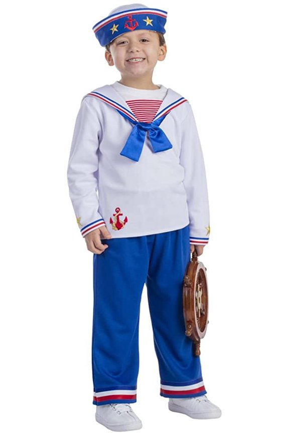 Sailor Boy Costume - Size Medium 8-10