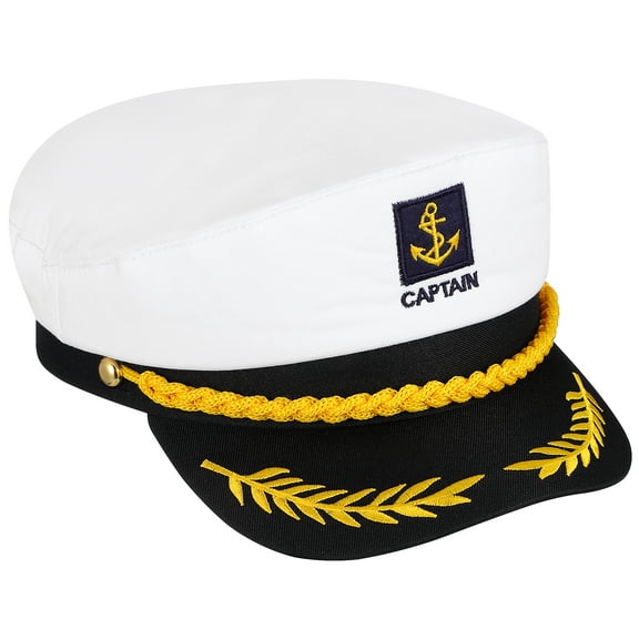 Sailor Captain Costume Hat, BESTOYARD Adult Yacht Boat Ship Sailor Captain Costume Hat Navy Marine Admiral (White)