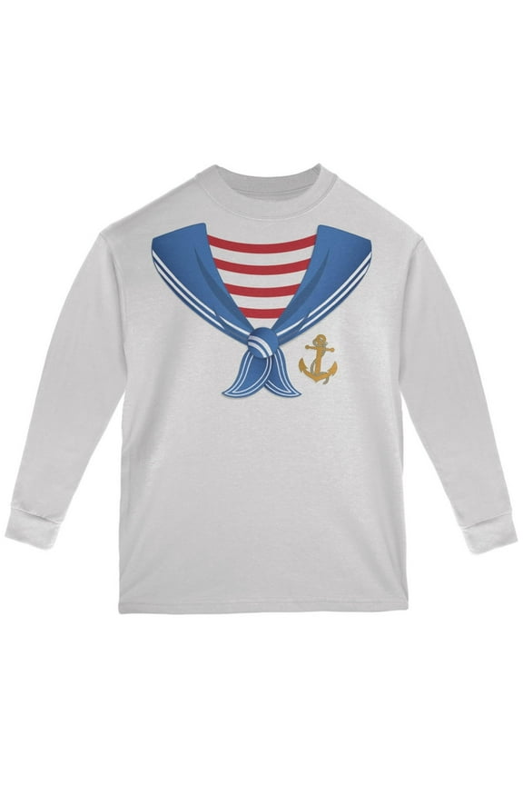 Sailor Costume White Youth Long Sleeve T-Shirt