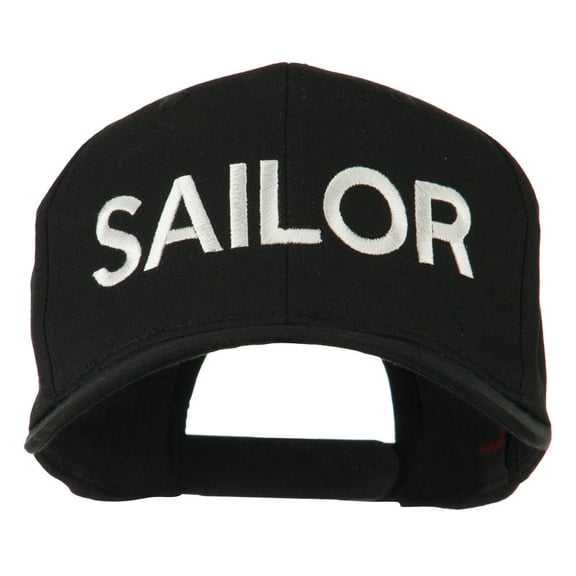 Sailor Embroidered Cap - Black OSFM