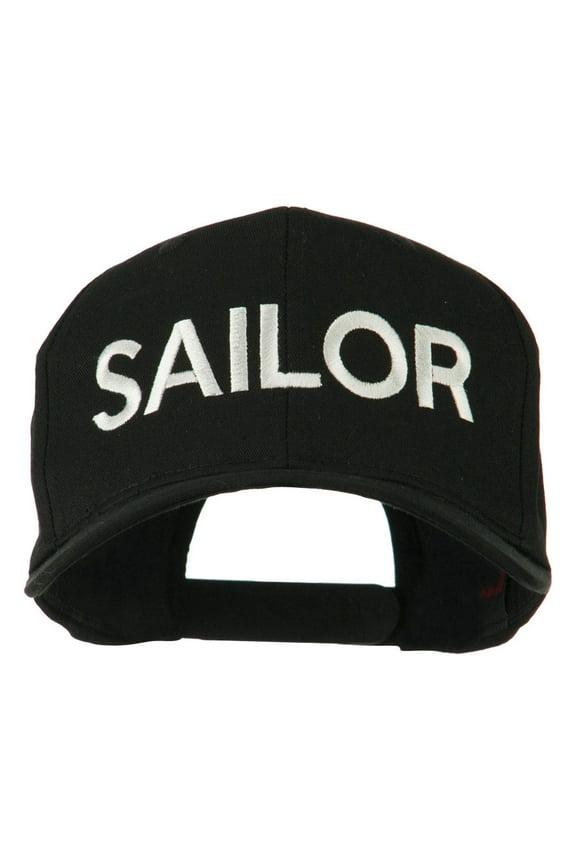 Sailor Embroidered Cap - Black OSFM