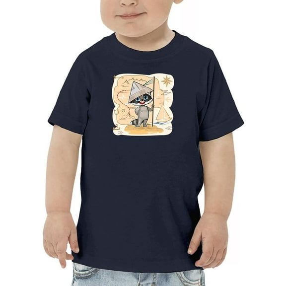 Sailor Explorer Racoon Cute T-Shirt Toddler -Image by Shutterstock,  5 Toddler