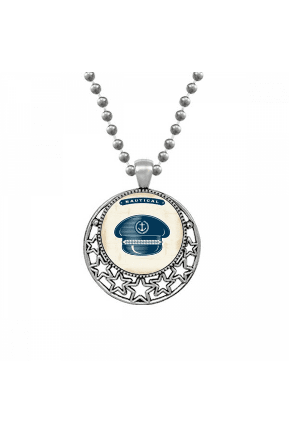 Sailor Hat Navigation Military Ocean Necklaces Pendant Retro Moon Stars Jewelry