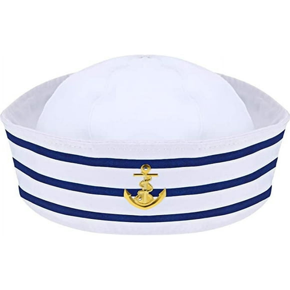Sailor Hat Navy Yacht Blue Captain Hat with White Sail Hat for Costume Accessory Adult Baby Women Kid