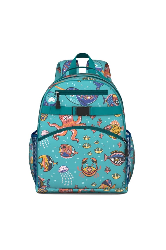 Sailor Inspired Waterproof Daypack - Spacious Nautical Backpack for School, Travel & Commuting with Reinforced Straps