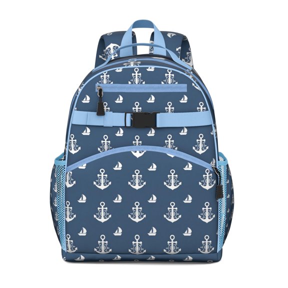 Sailor Inspired Waterproof Daypack - Spacious Nautical Backpack for School, Travel & Commuting with Reinforced Straps