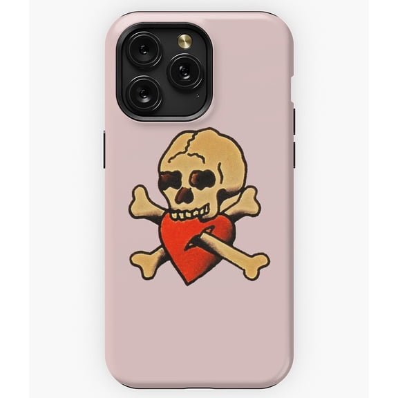 Sailor Jerry Skeleton Head Traditional Tattoo Art A2551 Phone Case for iPhone 11 to 17 Pro Max