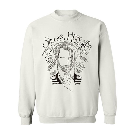 Sailor Man Design Sweatshirt Men -Image by Shutterstock, Male x-Large