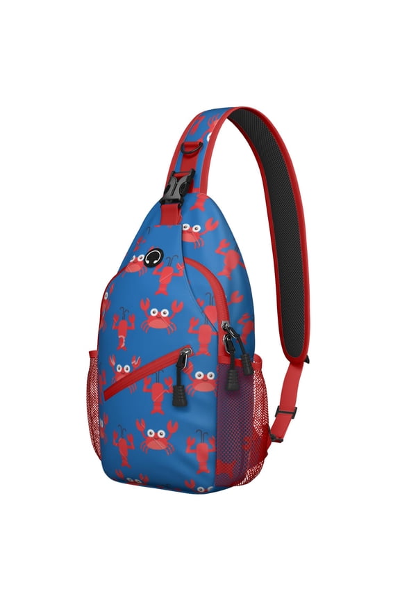 Sailor and Mariner Nautical Pattern Lightweight Travel Sling Backpack Multi-Functional Crossbody Bag Durable for Outdoor Activities and Coastal Adventures