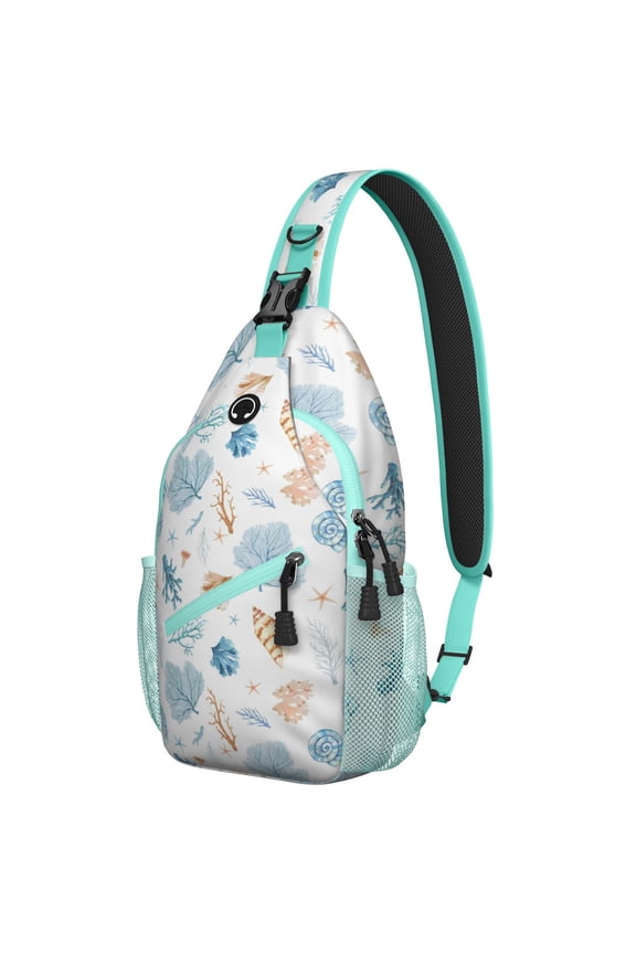Sailor and Mariner Nautical Pattern Lightweight Travel Sling Backpack Multi-Functional Crossbody Bag Durable for Outdoor Activities and Coastal Adventures