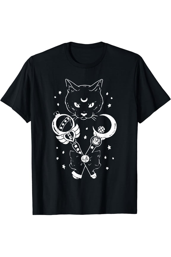 Sailor Meow Cute Moon Cat Space Magic Gothic Unisex S-5XL T-Shirt