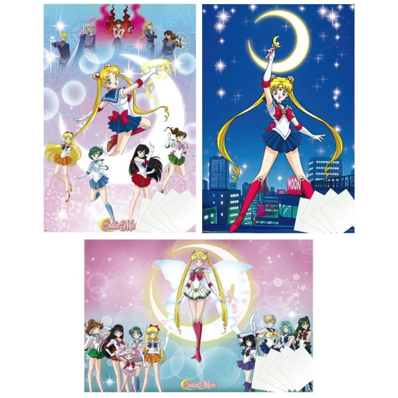 Sailor Moon - 3 Piece Anime TV Show Poster Set (The Favorites) (Size: 24" x 36" each) (Unframed Posters & Strips)