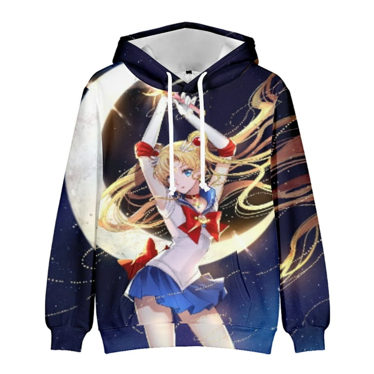 Sailor Moon Anime Characters 3D Fashion Print Hoodie Female Cute