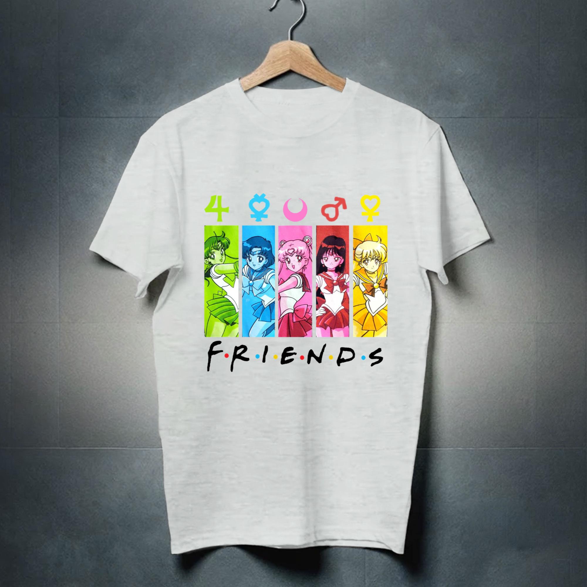 Sailor Moon Character friends symbols and panels tshirt