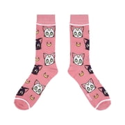 Sailor Moon Crystal Luna & Artemis Mens Crew Socks