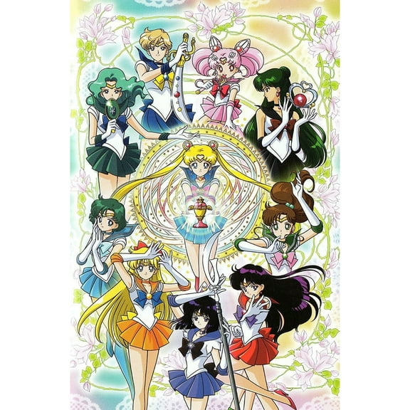 Sailor Moon Diamond Painting Kits for Adults, 5D DIY Anime Diamond Art Kits for Beginners Round Full Drill Painting with Diamonds Gem Art Crafts for Home Wall Decor Gift