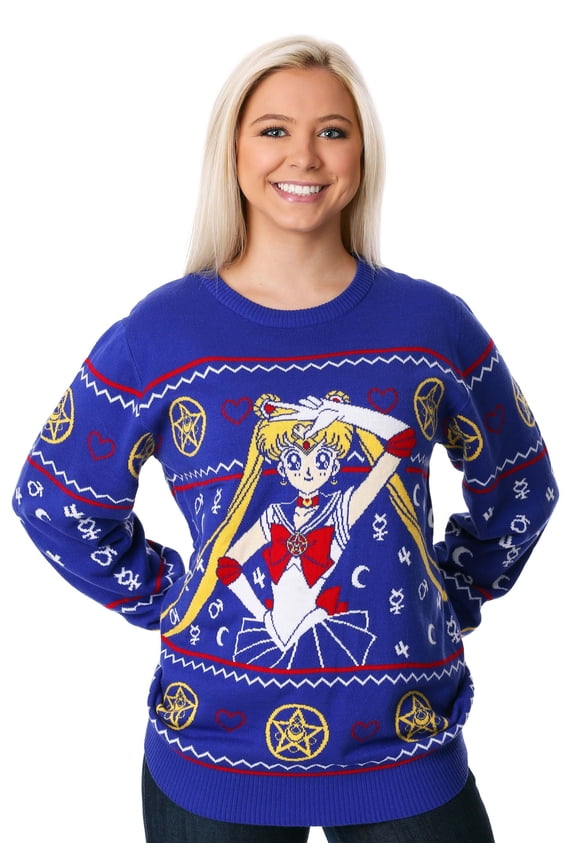 Sailor Moon Fair Isle Adult Ugly Christmas Sweater