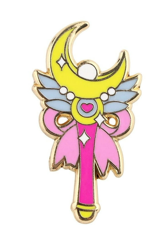 Sailor Moon - Moon Stick Wander 1.25 Inch Tall Enamel Metal Pin