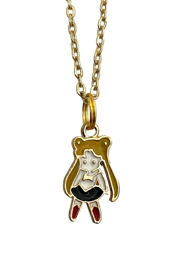 Sailor Moon Necklace Enamel Metal Charm Pendant